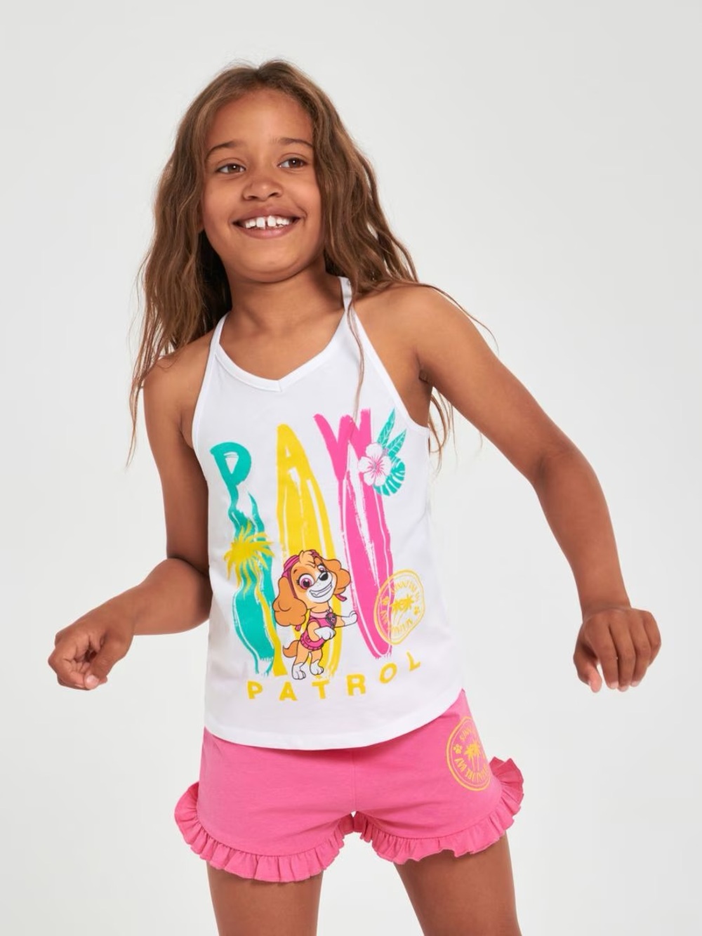 Nickelodeon Paw Patrol Pajama Set Girls 4T 5 8 Fuchsia Skye Cotton NWT